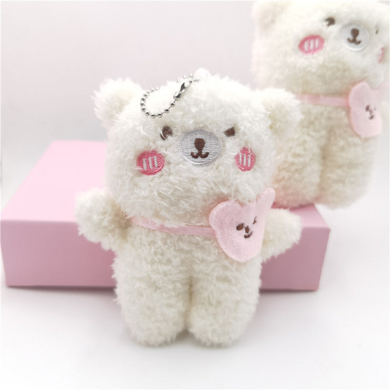 Smiley Bear Plush Toy Doll Key Chain