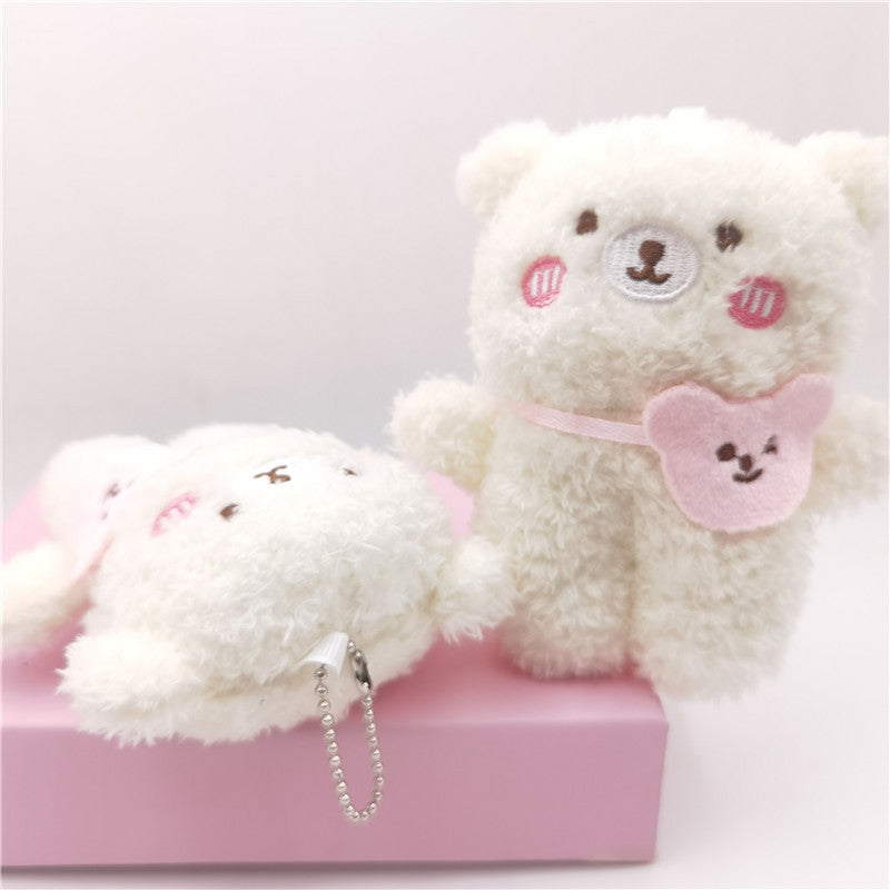 Smiley Bear Plush Toy Doll Key Chain