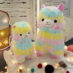 Rainbow Alpaca Plush Toy 3 Size options High Quality Soft Cotton For Small Children