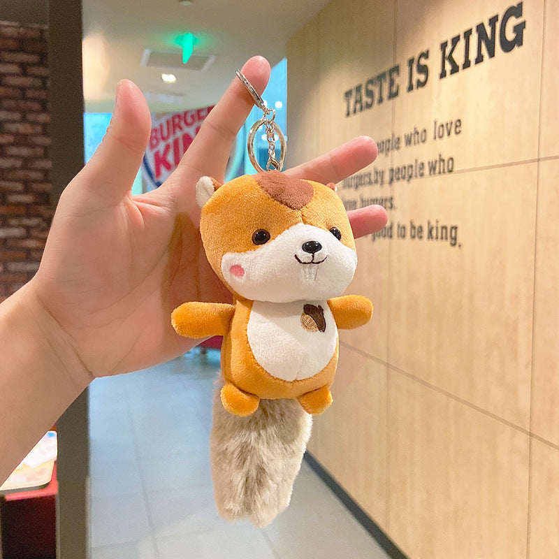 Plush Squirrel Key Chain