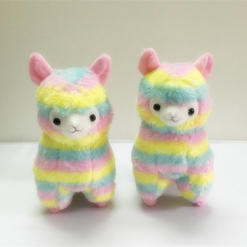 Rainbow Alpaca Plush Toy 3 Size options High Quality Soft Cotton For Small Children