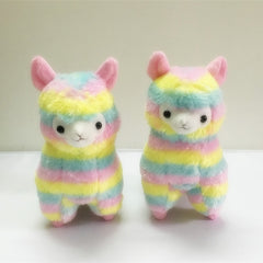 Rainbow Alpaca Plush Toy 3 Size options High Quality Soft Cotton For Small Children