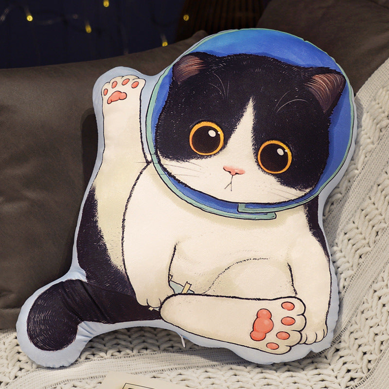 Double-Sided Astronaut Cats Pillow Plush