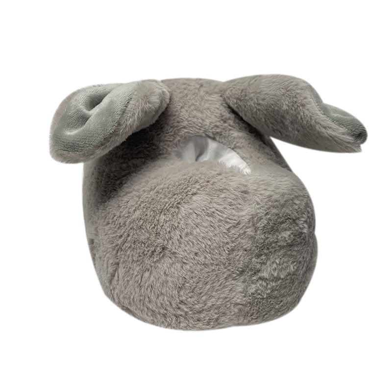 Rabbit and Dog Plush Slippers Thick Cotton Slippers