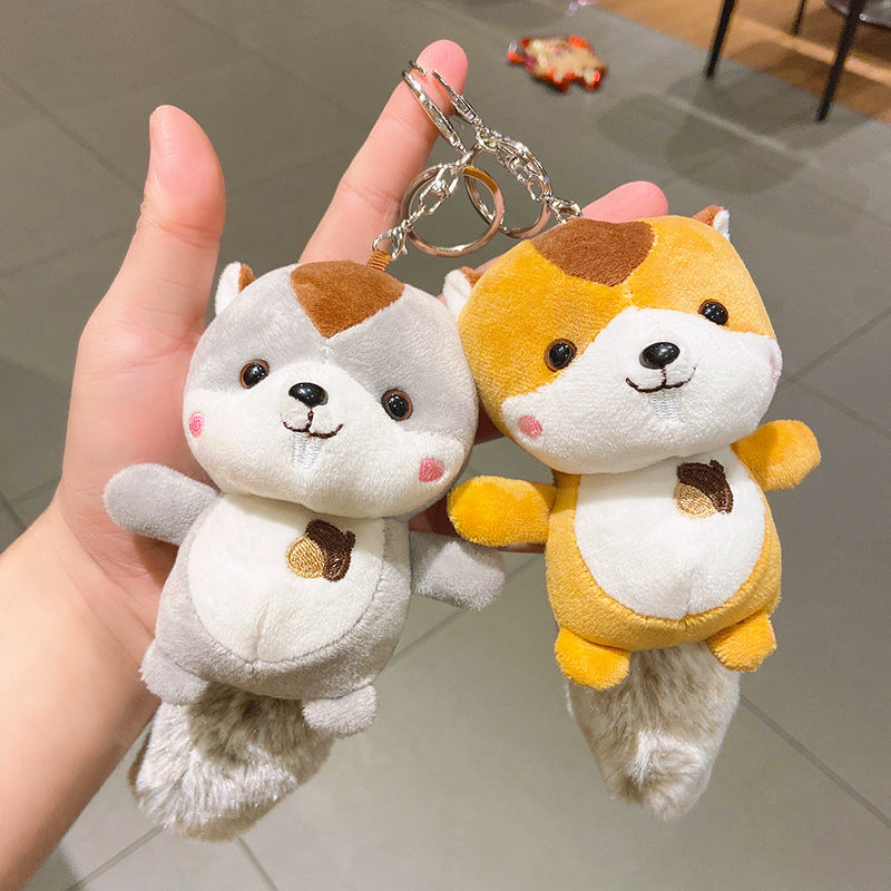 Plush Squirrel Key Chain